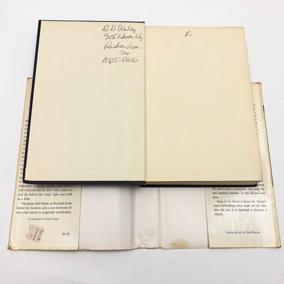 Song of the Sirens by Ernest K. Gann 1968 HBDC First Printing CR 1968 - Picture 6 of 13